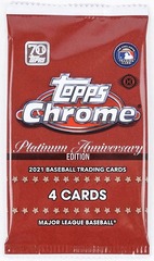 2021 Topps CHROME Platinum Anniversary Edition MLB Baseball LITE PACK